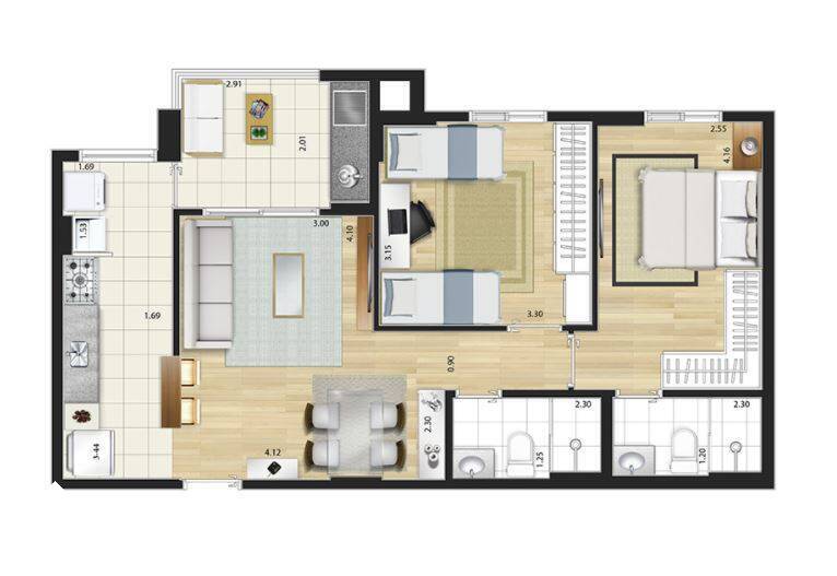 Apartamento à venda com 2 quartos, 67m² - Foto 17